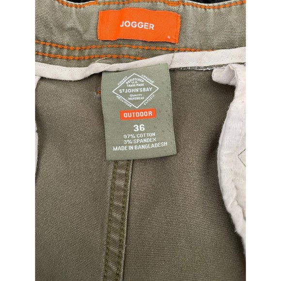 Saint Johns Bay Army Green Khaki Outdoor Cargo Joggers - Picture 10 of 10